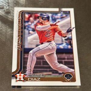 Topps Astros Card with Orange and Blue Accents